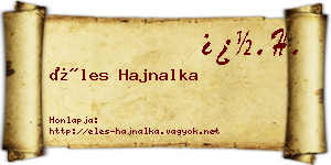 Éles Hajnalka névjegykártya