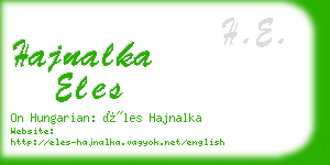 hajnalka eles business card